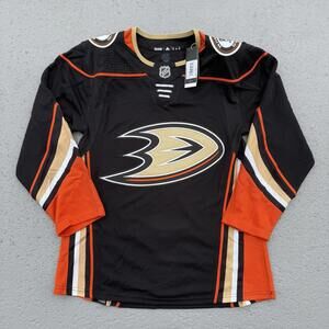 Men’s NHL Anaheim Ducks Adidas Authentic Primegreen Hockey Jersey Black 46